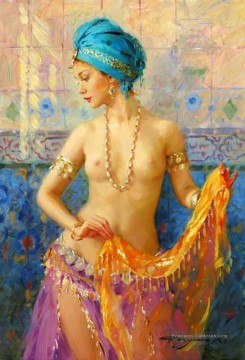 Belle femme KR 023 Impressionist Peinture à l'huile